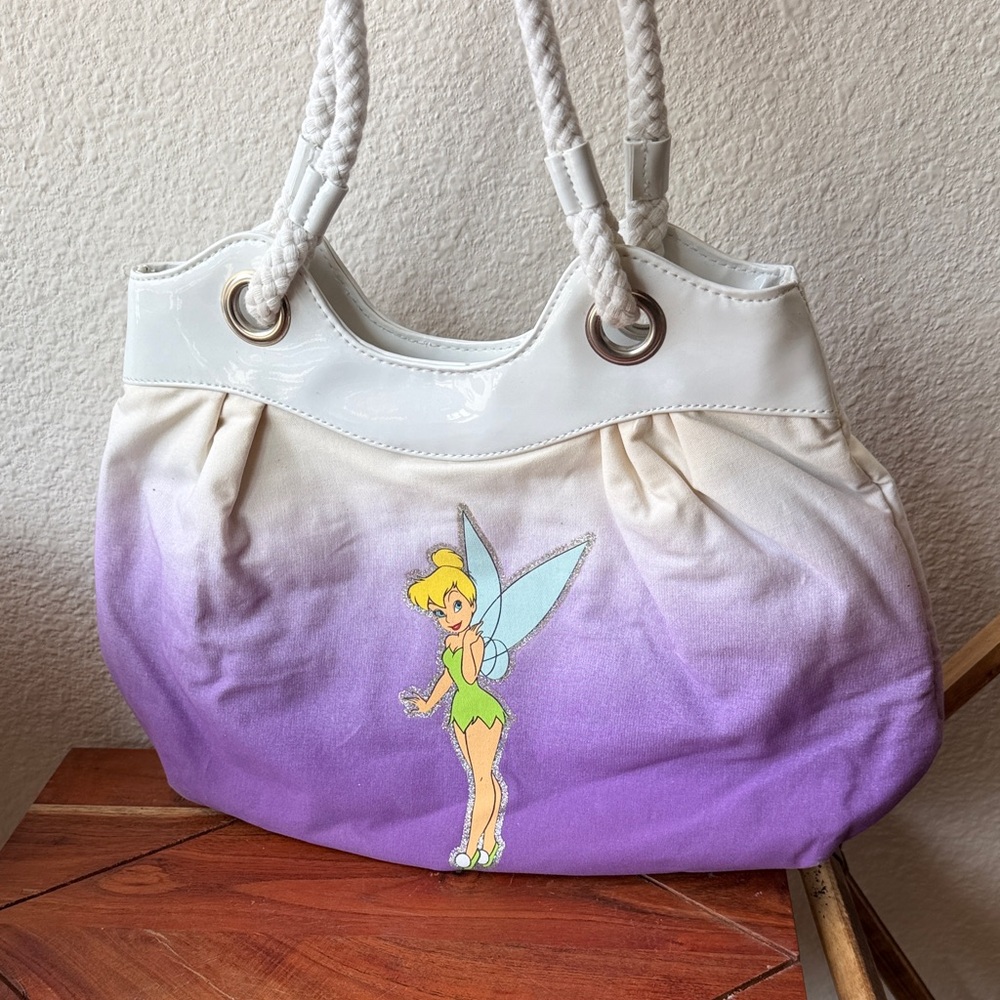 Disney Tinker Bell Ombre Tote in Purple and Cream